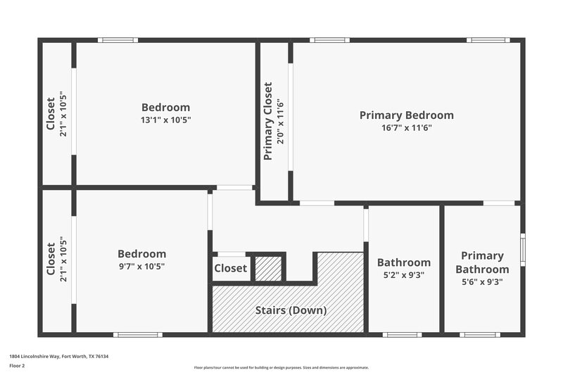 2,155/Mo, 1804 Lincolnshire Way Fort Worth, TX 76134 Floor Plan View 2