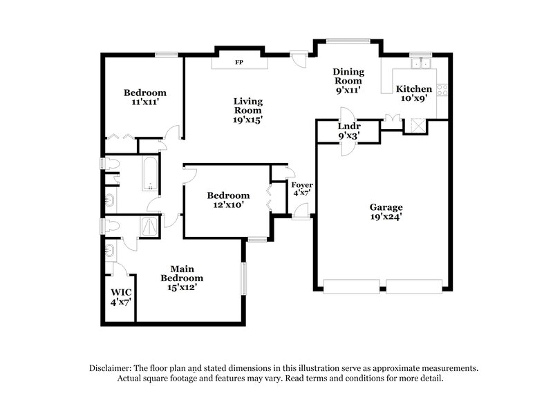 1,995/Mo, 749 Parkview Drive Burleson, TX 76028 Floor Plan View