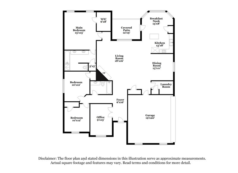2,260/Mo, 115 Richard Lane Red Oak, TX 75154 Floor Plan View