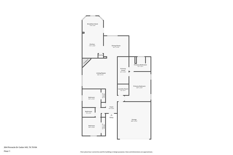 2,645/Mo, 304 Pinnacle Drive Cedar Hill, TX 75104 Floor Plan View