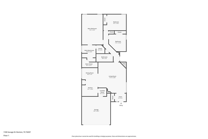 1,910/Mo, 1100 Savage Dr Denton, TX 76207 Floor Plan View