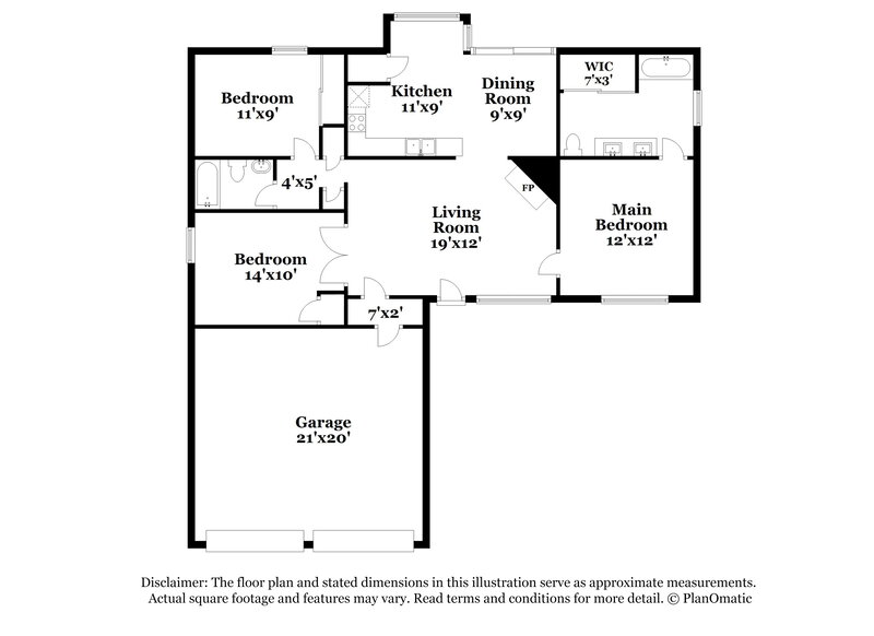 2,005/Mo, 4702 Waxwing Drive Arlington, TX 76018 Floor Plan View
