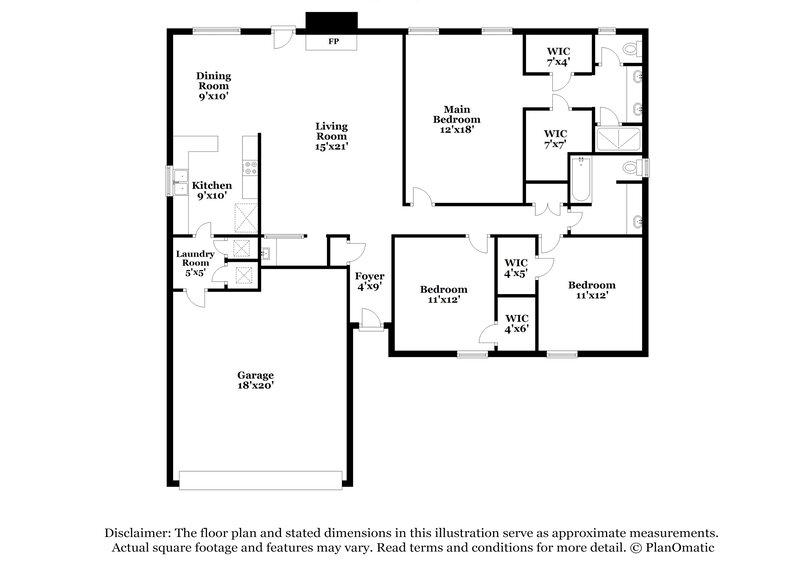 1,940/Mo, 4524 Yellowleaf Drive Fort Worth, TX 76133 Floor Plan View