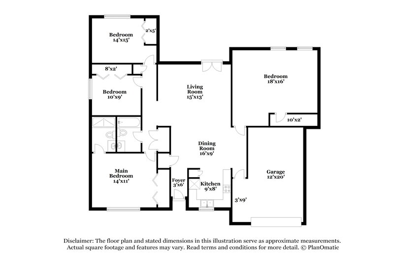2,800/Mo, 1937 Bolingbroke Court Fort Worth, TX 76140 Floor Plan View