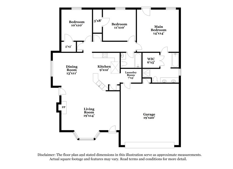 2,455/Mo, 1117 Brittany Drive Denton, TX 76209 Floor Plan View