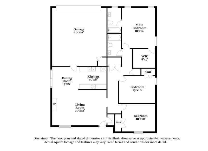 2,165/Mo, 3333 N Bell Avenue Denton, TX 76207 Floor Plan View