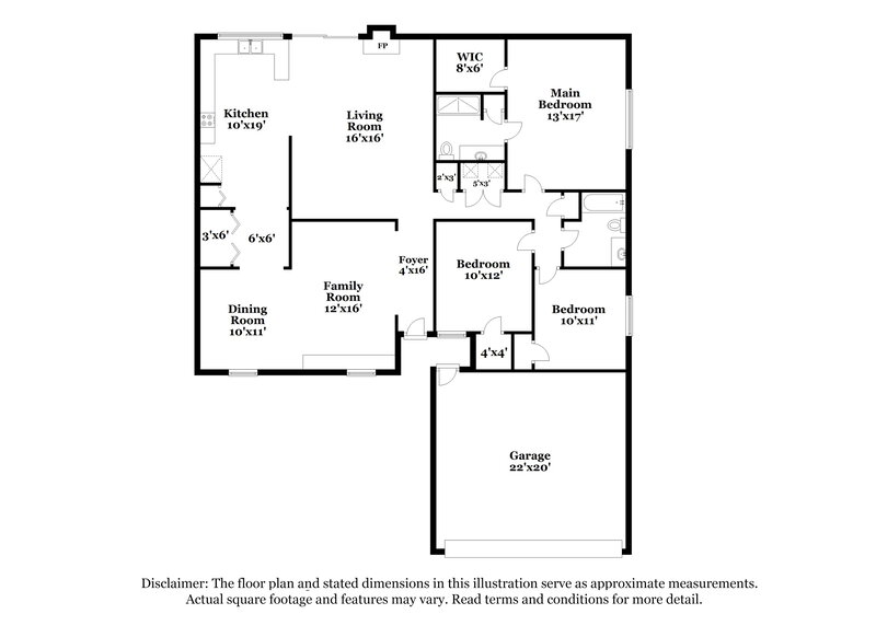 2,225/Mo, 7709 Landmark Ridge Street Fort Worth, TX 76133 Floor Plan View