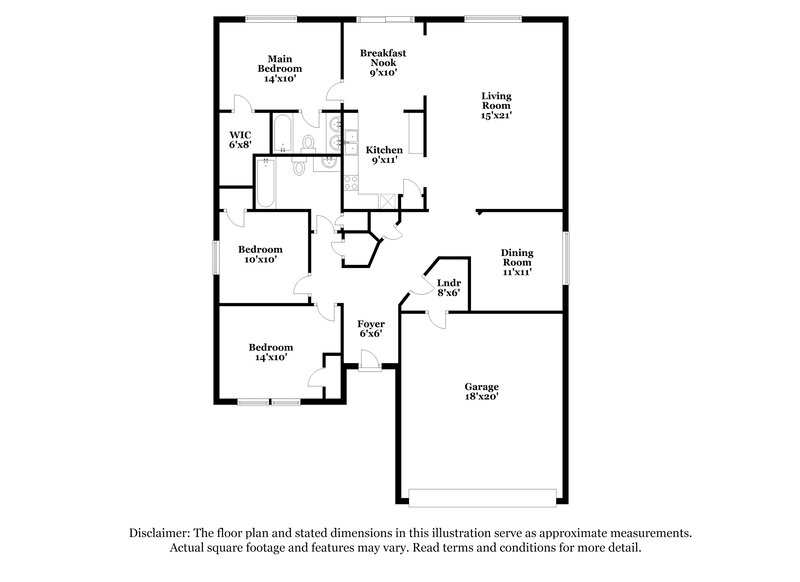 2,205/Mo, 920 Greenbend Drive Denton, TX 76210 Floor Plan View