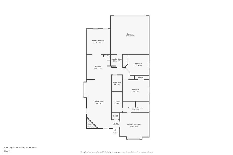 2,340/Mo, 2522 Esquire Drive Arlington, TX 76018 Floor Plan View