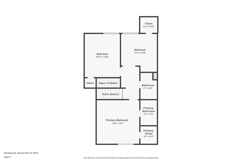 1,815/Mo, 402 Dawn Drive Duncanville, TX 75137 Floorplan View 2