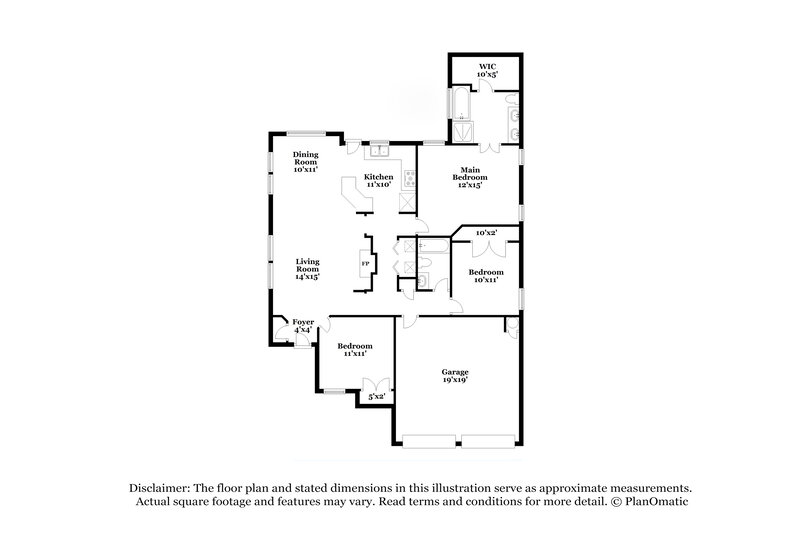 2,050/Mo, 7608 Honeybee Lane Fort Worth, TX 76137 Floor Plan View