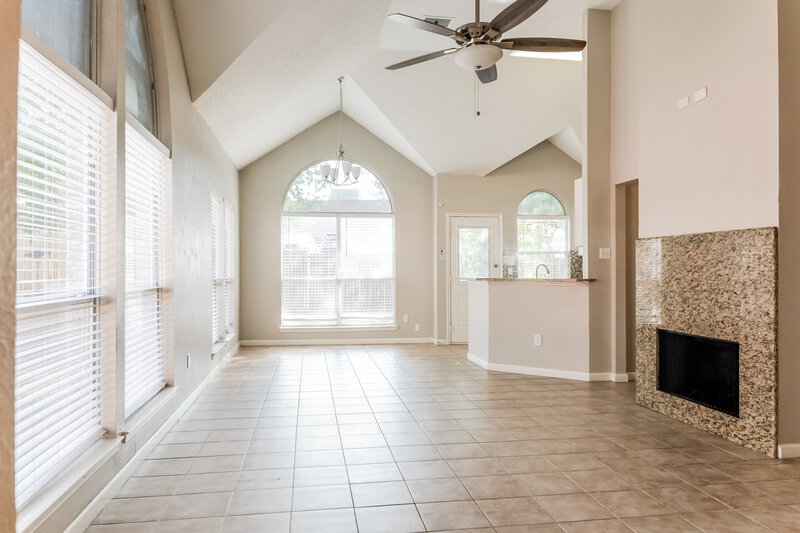 2,050/Mo, 7608 Honeybee Lane Fort Worth, TX 76137 Living Room View 2