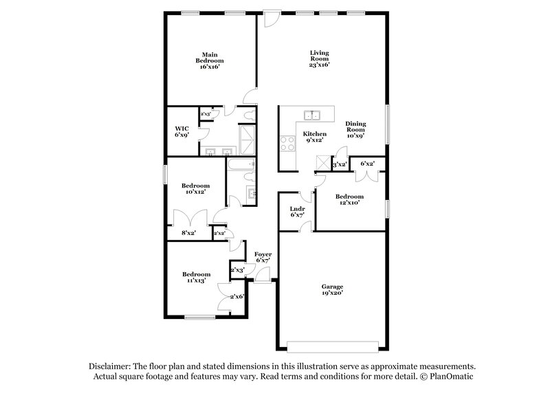 1,840/Mo, 910 Bowie Dr Lavon, TX 75166 Floor Plan View
