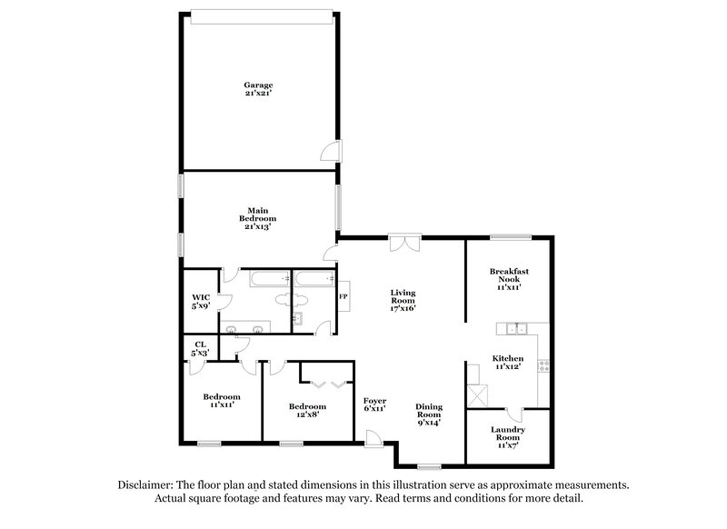 2,205/Mo, 458 Rainier Drive Cedar Hill, TX 75104 Floor Plan View