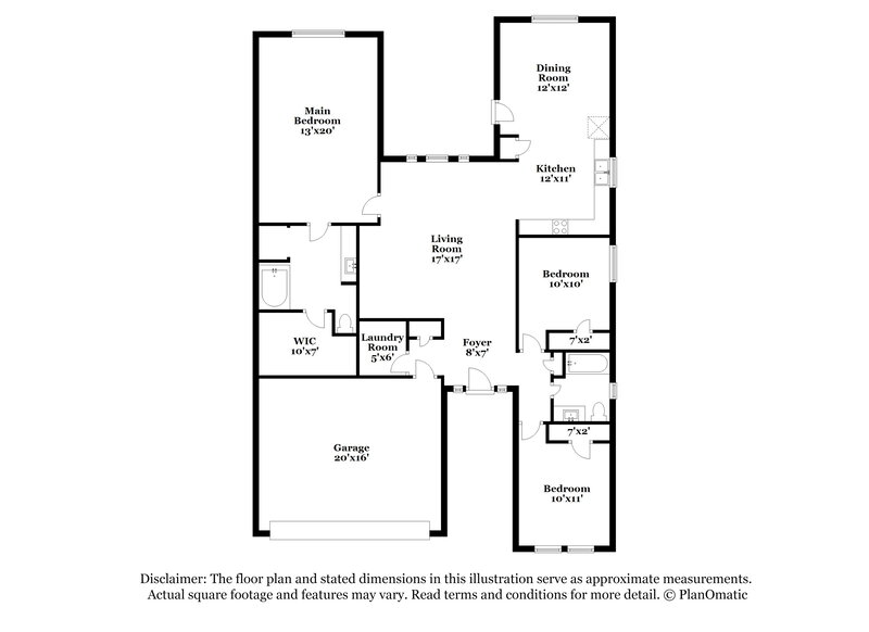2,400/Mo, 14108 Pioneer Bluffs Road Balch Springs, TX 75181 Floor Plan View