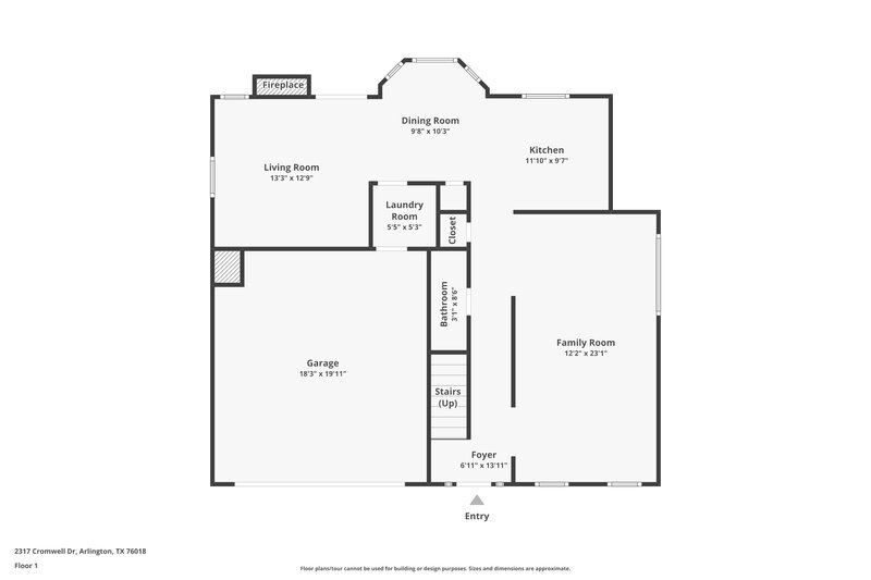 2,445/Mo, 2317 Cromwell Drive Arlington, TX 76018 Floor Plan View
