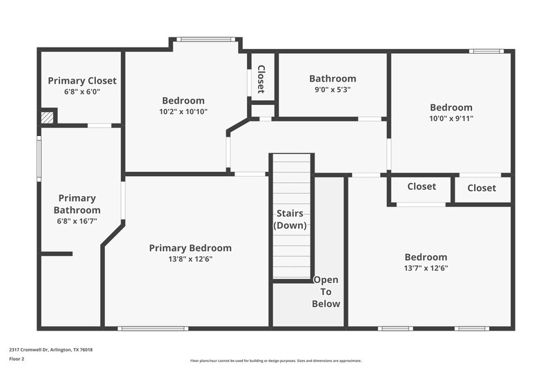 2,445/Mo, 2317 Cromwell Drive Arlington, TX 76018 Floor Plan View 2