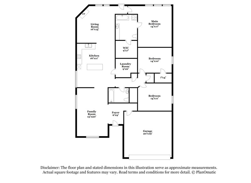 1,905/Mo, 9828 Willowick Avenue Fort Worth, TX 76108 Floor Plan View