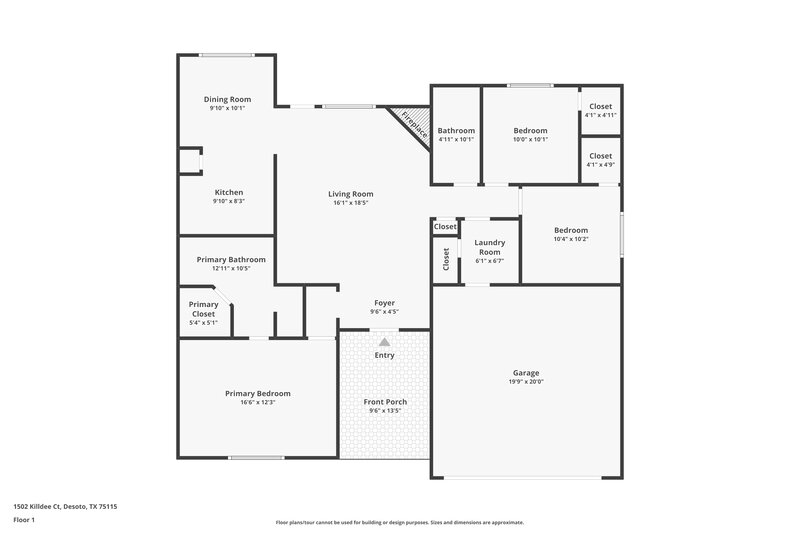 1,980/Mo, 1502 Killdee Court Desoto, TX 75115 Floor Plan View