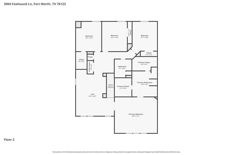 2,950/Mo, 3904 Foxhound Ln Fort Worth, TX 76123 Floor Plan View 2