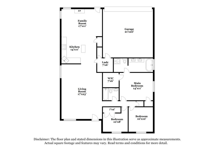2,260/Mo, 1317 Rosewood Ln Lancaster, TX 75146 Floor Plan View