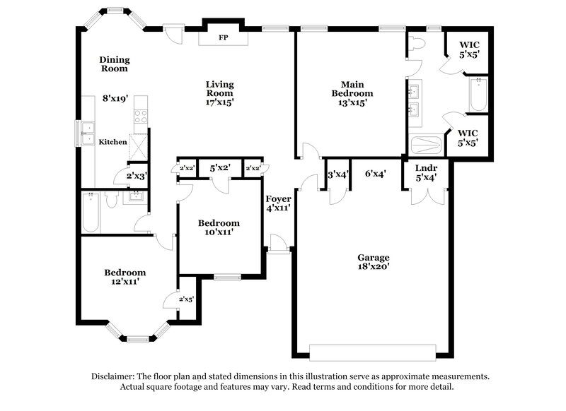 1,895/Mo, 709 Daniels Dr Crowley, TX 76036 Floor Plan View