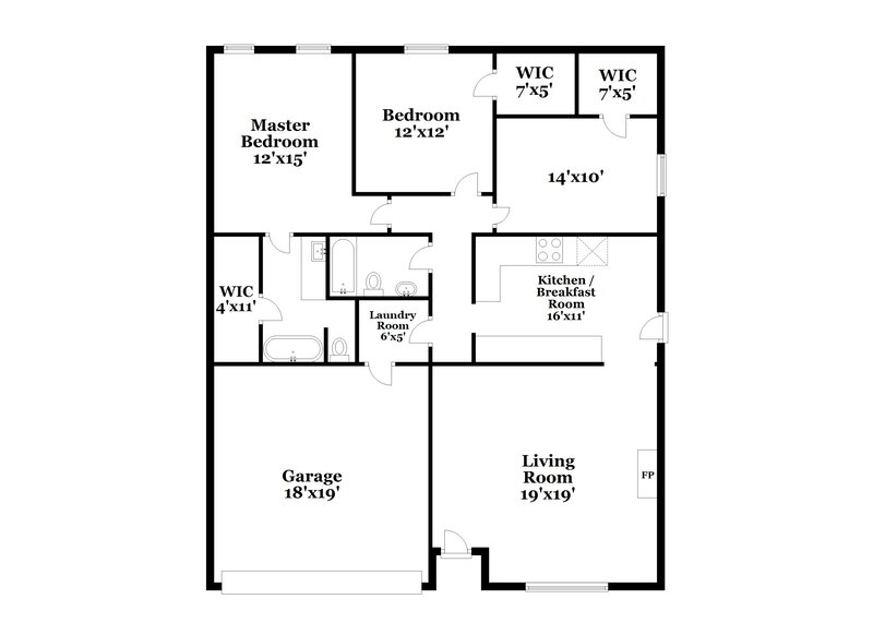 2,030/Mo, 7029 Avington Way Fort Worth, TX 76133 Floor Plan View
