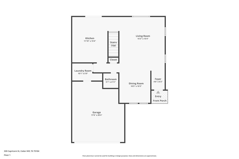 2,100/Mo, 320 Capricorn St Cedar Hill, TX 75104 Floor Plan View