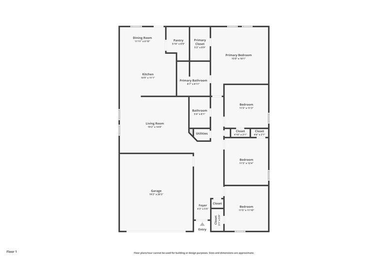 1,945/Mo, 1117 Augustin Dr Princeton, TX 75407 Floor Plan View