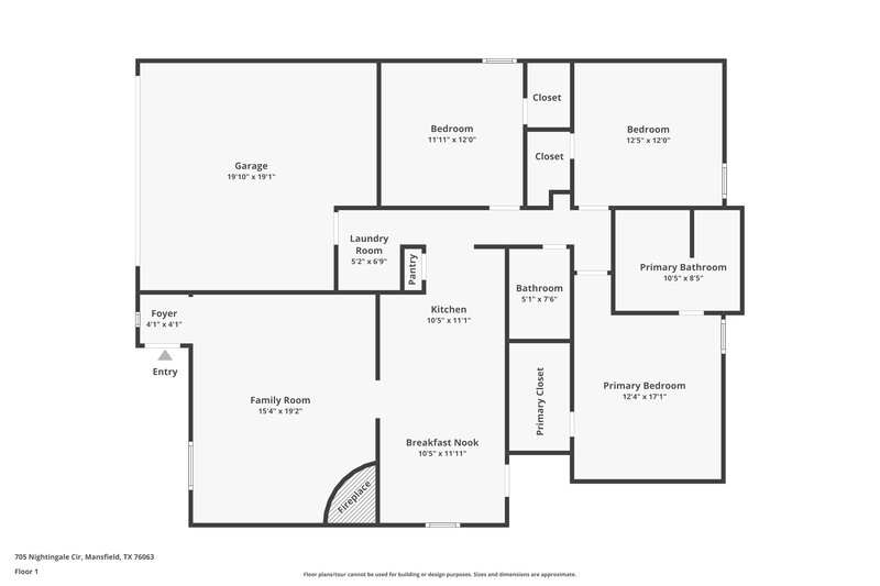 1,965/Mo, 705 Nightingale Cir Mansfield, TX 76063 Floor Plan View