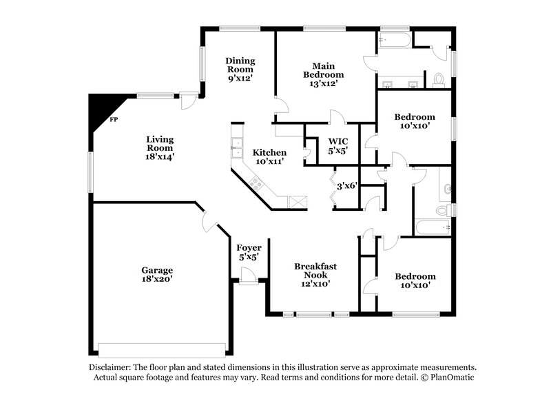 2,130/Mo, 8324 Auburn Dr Fort Worth, TX 76123 Floor Plan View
