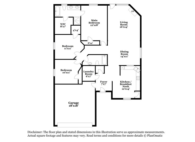 2,015/Mo, 7027 Nohl Ranch Road Fort Worth, TX 76133 Floor Plan View