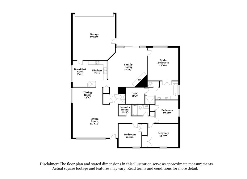 3,690/Mo, 116 Wildwood Dr Desoto, TX 75115 Floor Plan View