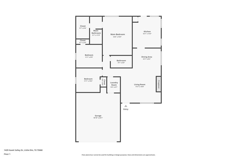 2,270/Mo, 1429 Hawk Valley Dr Little Elm, TX 75068 Floor Plan View