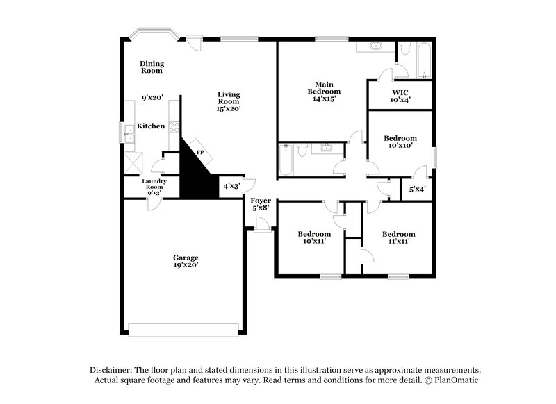 2,125/Mo, 536 N Park Drive Saginaw, TX 76179 Floor Plan View