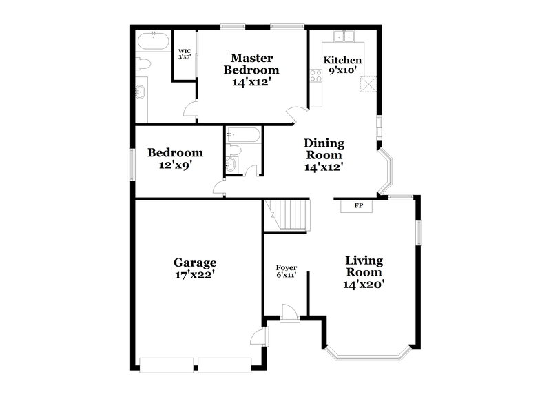 2,325/Mo, 814 Lovingham Drive Arlington, TX 76017 Floor Plan View