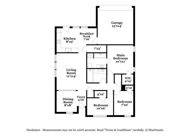 2,150/Mo, 2425 Meadowgate Ln Lancaster, TX 75134 Floor Plan View