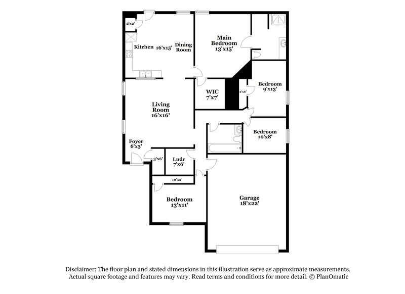 2,130/Mo, 1106 Bellevue Dr Princeton, TX 75407 Floor Plan View