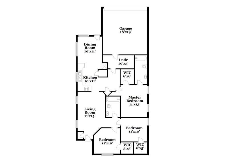 1,820/Mo, 9824 Birch Dr Providence Village, TX 76227 Floor Plan View