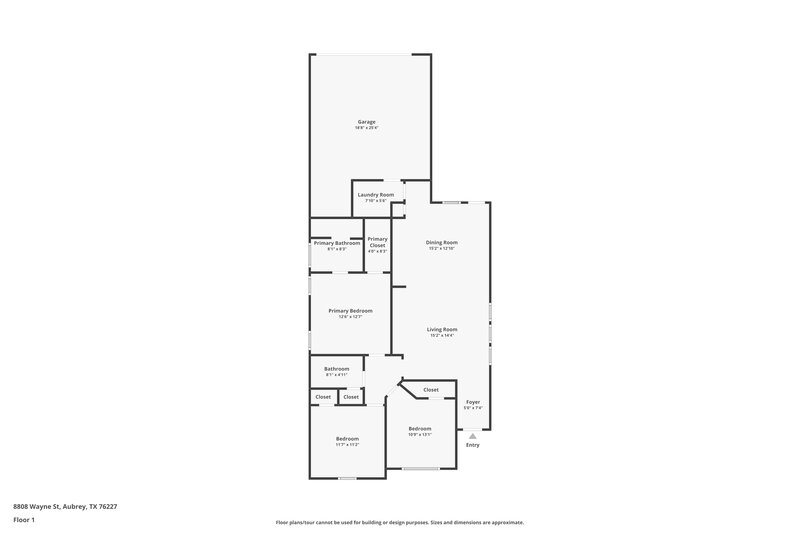 1,920/Mo, 8808 Wayne St Cross Roads, TX 76227 Floor Plan View