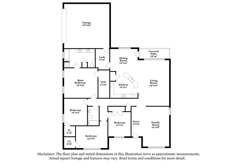 2,480/Mo, 1209 Mockingbird Ln Desoto, TX 75115 Floor Plan View