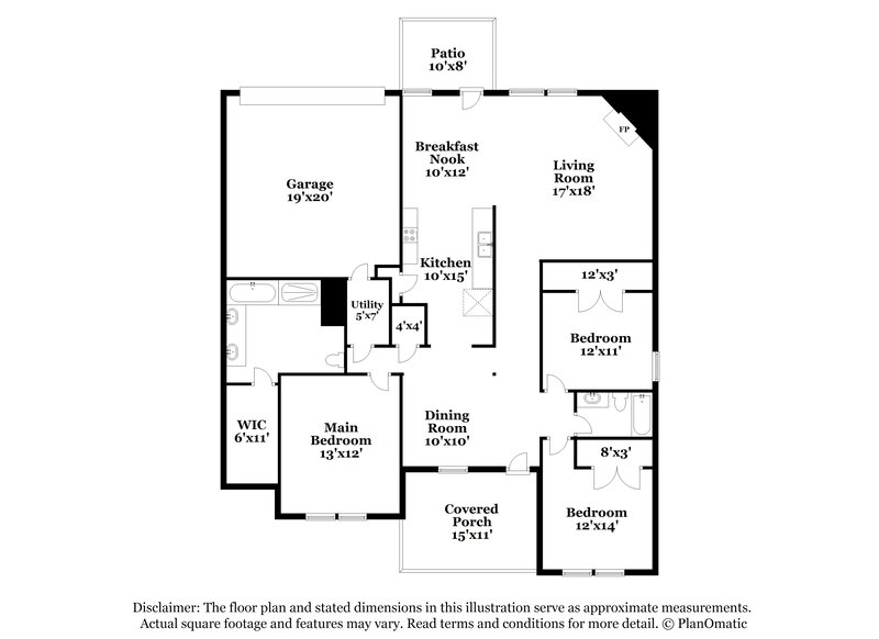 2,280/Mo, 3041 Paint Brush Place Lancaster, TX 75134 Floor Plan View