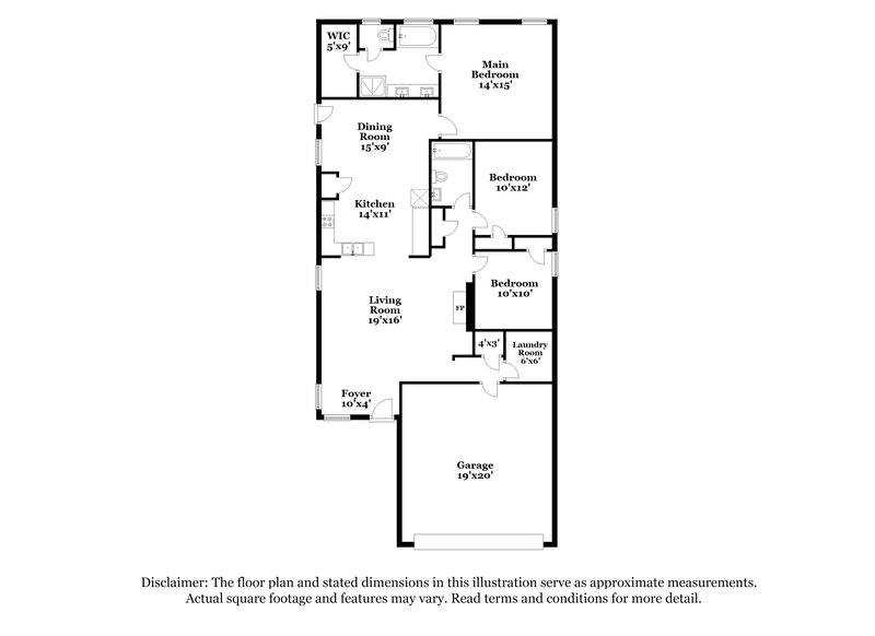 2,095/Mo, 1305 Silver Ln Aubrey, TX 76227 Floor Plan View