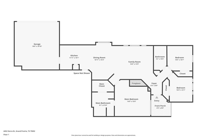 2,200/Mo, 4452 Sierra Dr Grand Prairie, TX 75052 Floor Plan View