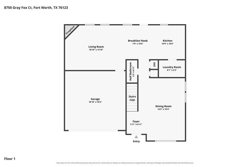 2,445/Mo, 8750 Gray Fox Ct Fort Worth, TX 76123 Floor Plan View