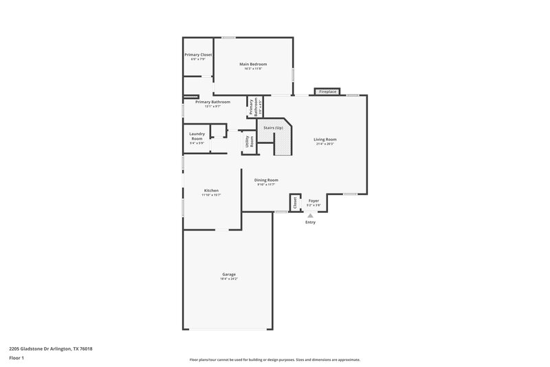 2,595/Mo, 2205 Gladstone Dr Arlington, TX 76018 Floor Plan View
