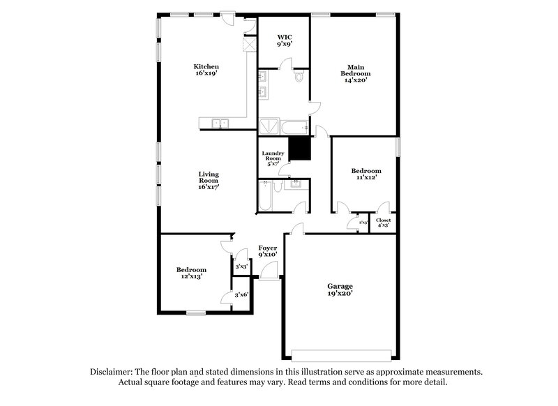 2,100/Mo, 14328 Broomstick Road Fort Worth, TX 76052 Floorplan View