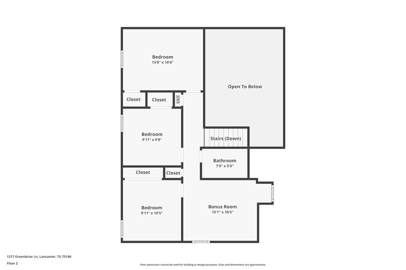2,295/Mo, 1217 Greenbriar Ln Lancaster, TX 75146 Floor Plan View 2