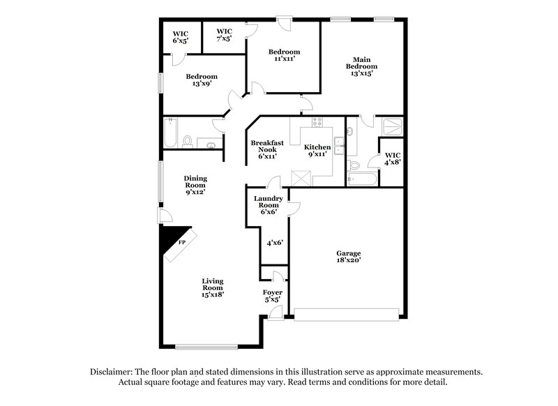 2,495/Mo, 1111 Stone Creek Dr Mansfield, TX 76063 Floor Plan View