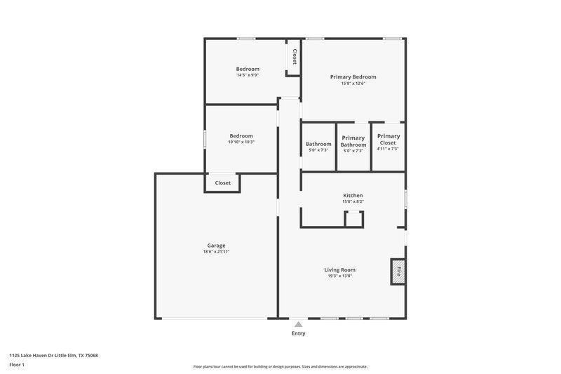 1,910/Mo, 1125 Lake Haven Drive Little Elm, TX 75068 Floor Plan View